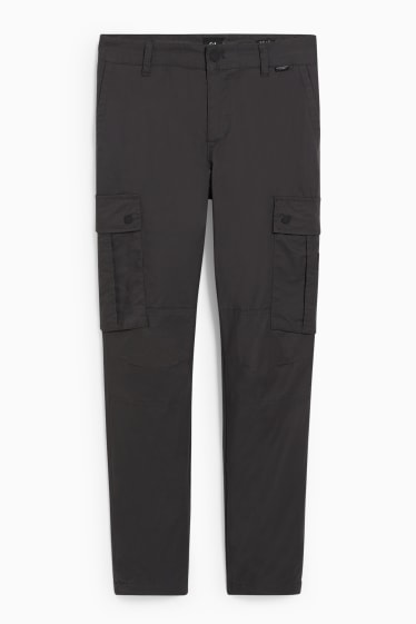 Hommes - Pantalon cargo - regular fit - LYCRA® - gris foncé