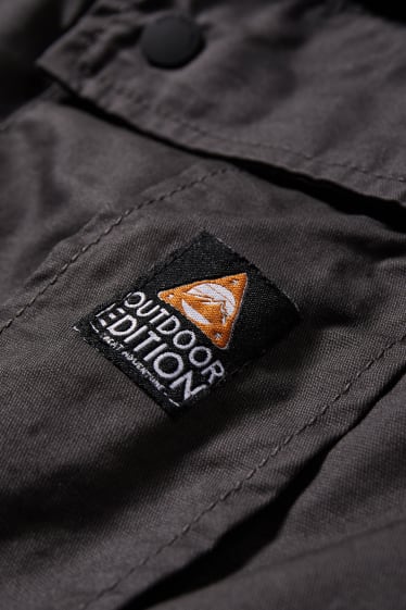 Bărbați - Pantaloni cargo - regular fit - LYCRA® - gri închis