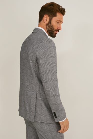 Hommes - Veste de costume - regular fit - LYCRA® - à carreaux - gris