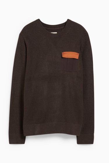 Enfants - Pullover - genderneutral - marron foncé