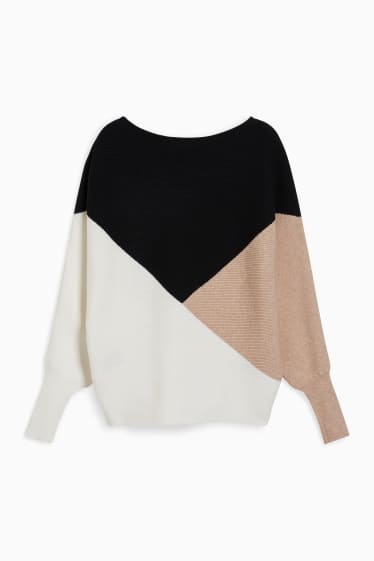 Damen - Pullover - schwarz / weiß