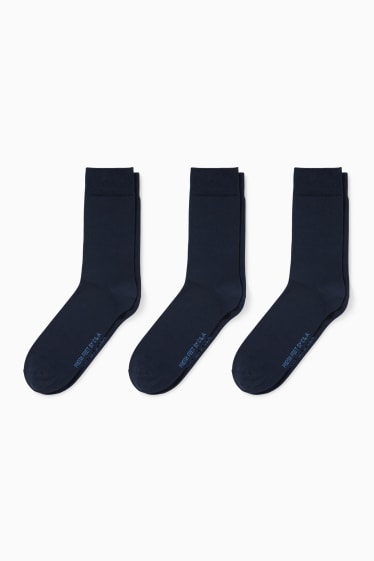 Herren - Multipack 3er - Socken - LYCRA® - Aloe Vera - dunkelblau