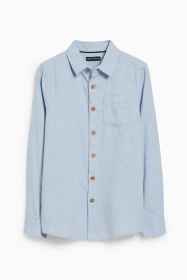 Enfants garçons - Chemise en flanelle - bleu clair
