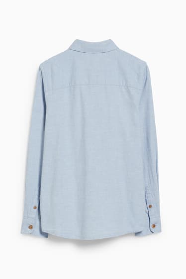 Enfants garçons - Chemise en flanelle - bleu clair