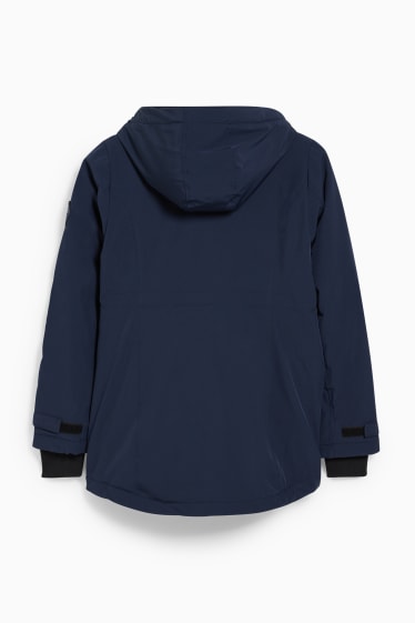 Femmes - Veste de sport de grossesse avec capuche et empiècement porte-bébé - bleu foncé