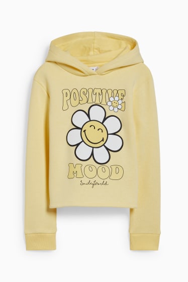 Nena - SmileyWorld® - dessuadora amb caputxa - flors - groc clar