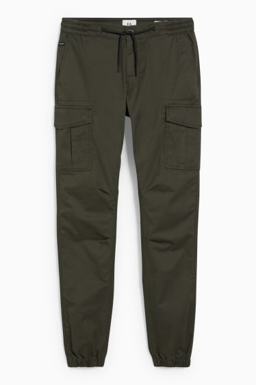 Uomo - Pantaloni cargo - tapered fit - LYCRA® - verde scuro