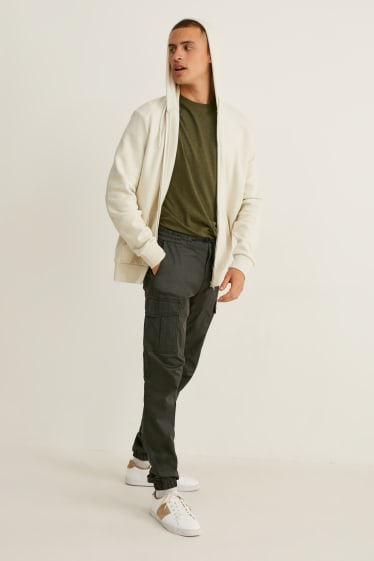 Uomo - Pantaloni cargo - tapered fit - LYCRA® - verde scuro