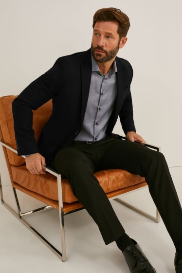 Uomo - Camicia business - regular fit - colletto alla francese - facile da stirare - grigio