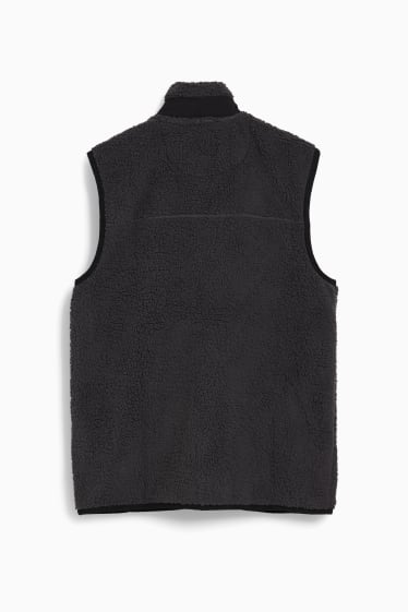 Hommes - Gilet sans manches en peluche - THERMOLITE® - gris foncé