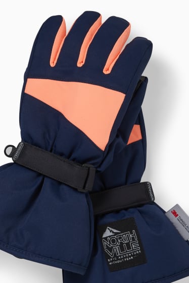 Children - Ski gloves - dark blue