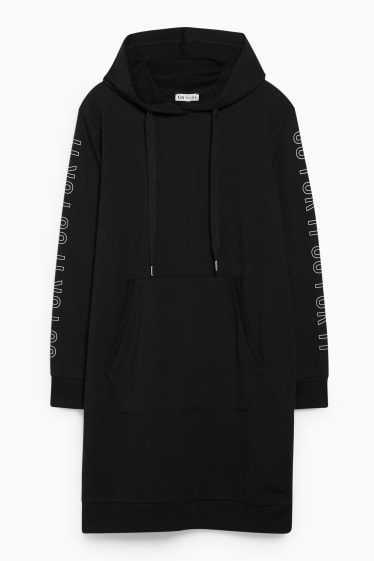 Mujer - Vestido sudadera premamá con capucha - negro