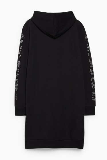 Mujer - Vestido sudadera premamá con capucha - negro