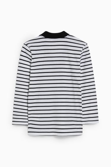 Mujer - Polo - de rayas - blanco / negro