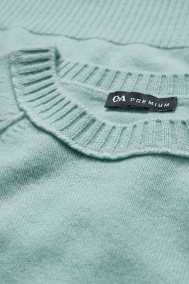 Dámské - Kašmírový svetr - mátově zelená