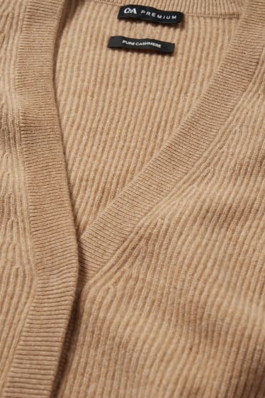Women - Cashmere cardigan - beige-melange