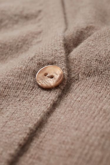 Women - Cashmere cardigan - taupe