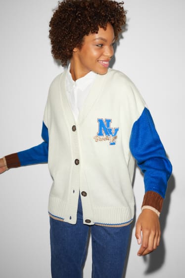 Femmes - CLOCKHOUSE - gilet en maille - blanc crème