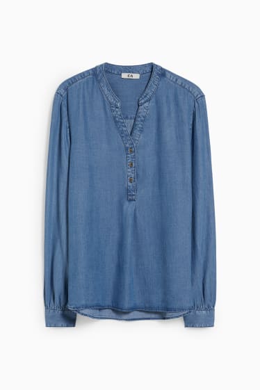 Women - Blouse - blue denim