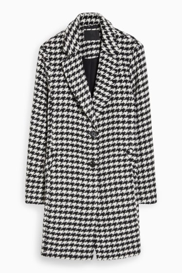 Donna - Cappotto - a quadretti - nero / bianco