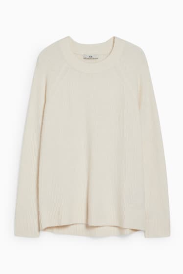 Damen - Pullover - cremeweiß