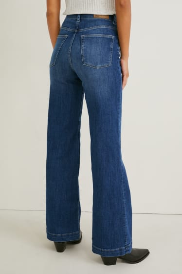 Dámské - Loose fit jeans - high waist - LYCRA® - džíny - modré