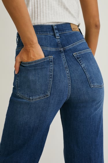 Kobiety - Loose fit jeans - wysoki stan - LYCRA® - dżins-niebieski