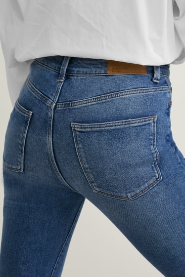 Damen - Slim Jeans - High Waist - jeansblau