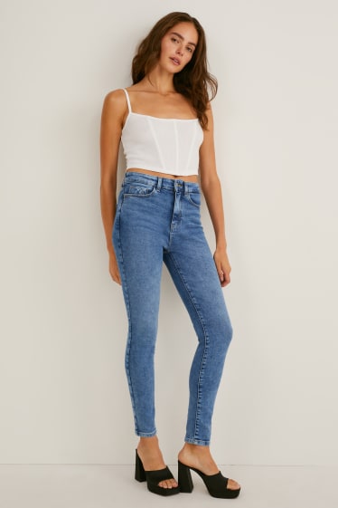 Women - Skinny jeans - high waist - LYCRA® - denim-light blue