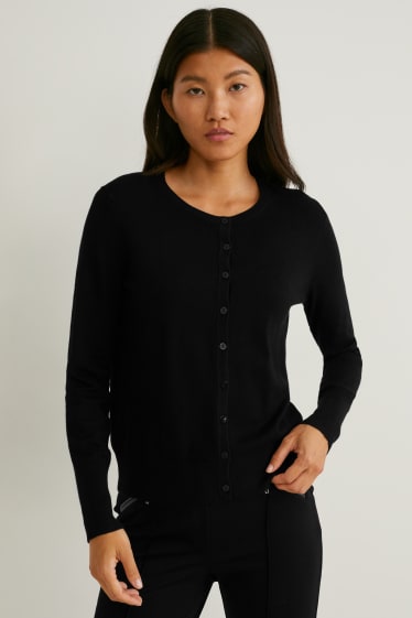 Damen - Strickjacke - schwarz