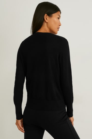Damen - Strickjacke - schwarz