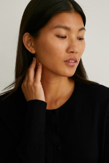 Damen - Strickjacke - schwarz