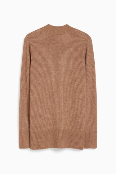 Women - Basic cardigan - light brown