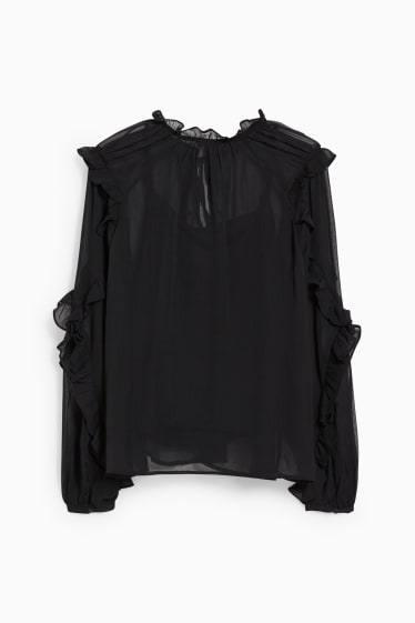 Femei - Bluză din șifon  - negru
