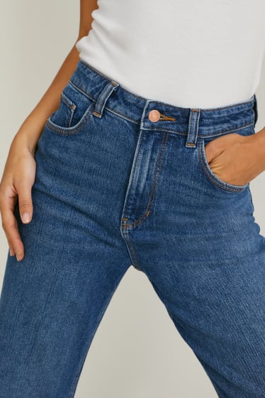 Women - Loose fit jeans - high waist - LYCRA® - denim-light blue