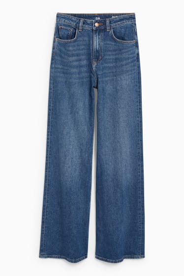 Women - Loose fit jeans - high waist - LYCRA® - denim-light blue