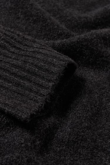 Women - Knitted dress - anthracite