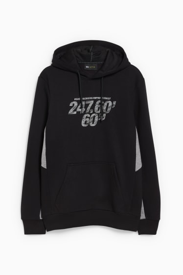 Hommes - Sweat à capuche - noir