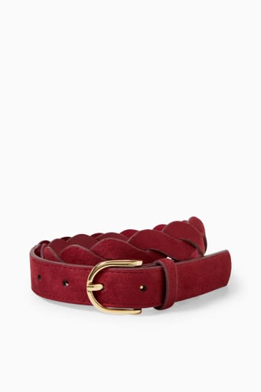 Children - Belt - faux leather - bordeaux