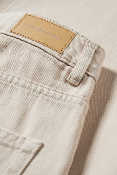 Donna - CLOCKHOUSE - jeans a gamba larga - vita alta - beige