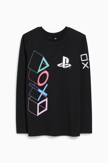Copii - PlayStation - tricou cu mânecă lungă - negru