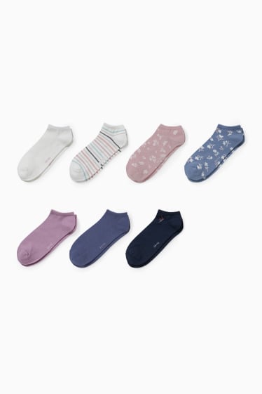 Femmes - Lot de 7 paires - socquettes de sport - bleu foncé