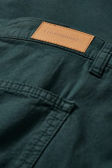 Women - CLOCKHOUSE - cargo trousers - low waist - straight fit - dark green