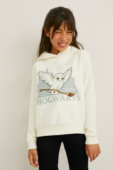 Enfants filles - Harry Potter - sweat à capuche - crème
