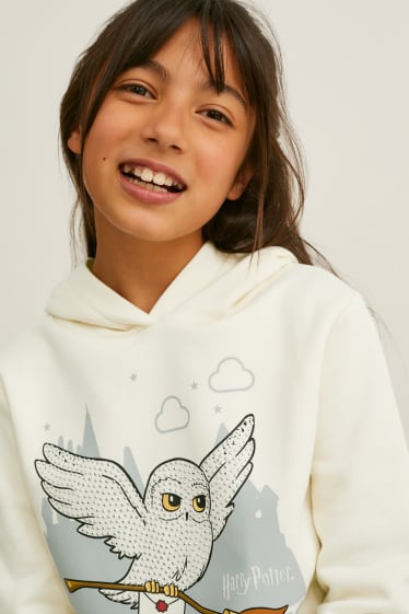 Enfants filles - Harry Potter - sweat à capuche - crème