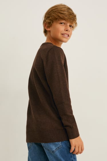 Dzieci - Sweter - ciemnobrązowy