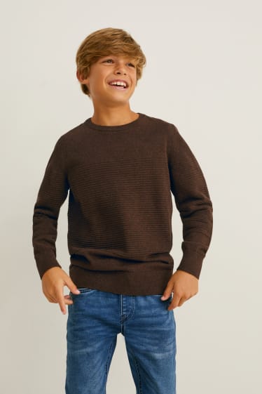 Dzieci - Sweter - ciemnobrązowy