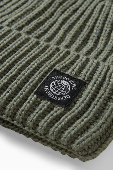 Men - CLOCKHOUSE - knitted hat  - green
