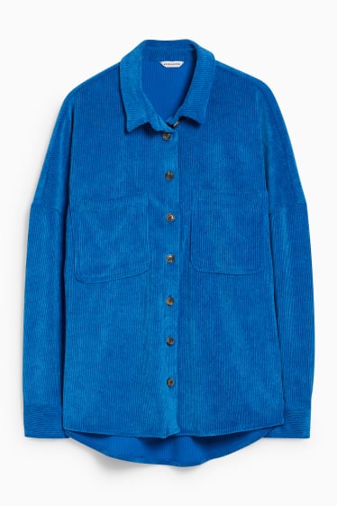 Teens & young adults - CLOCKHOUSE - corduroy blouse - blue