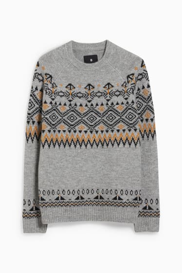 Hommes - CLOCKHOUSE - pullover - gris chiné